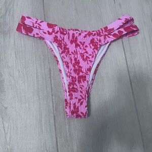 Pink Floral Bikini Bottom